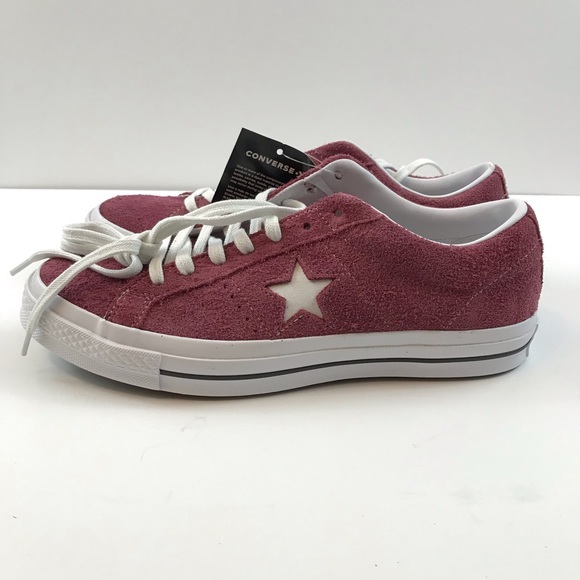 New Burgundy Suede Converse one star men’s shoes - Picture 4 of 7